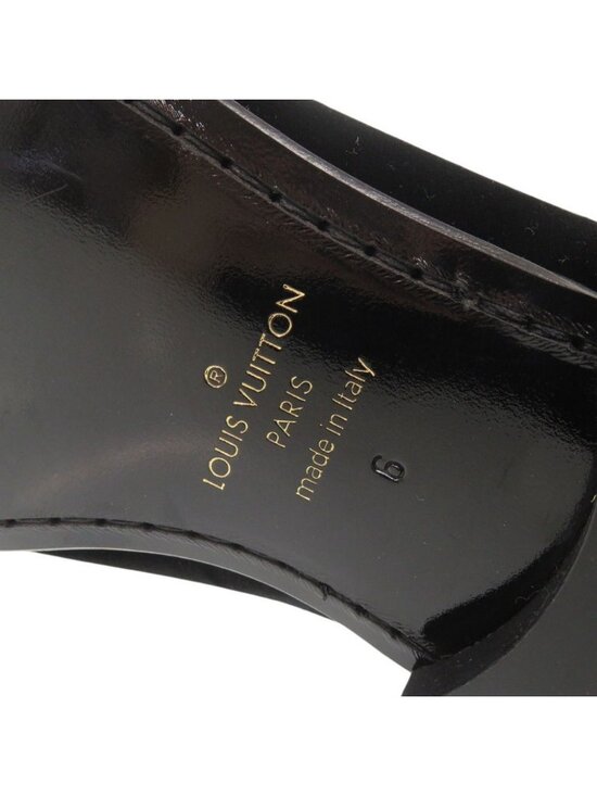 Louis Vuitton Auteuil Velour 6 Black Loafers Opera Shoes Flat main image 5